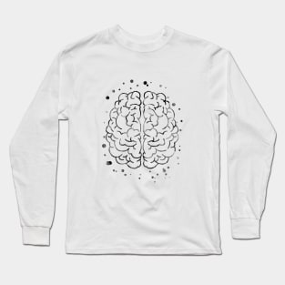 Brain anatomy, medical art, watercolor Brain, Brain print, abstract Brain, Medical Office Decor, watercolor Brain anatomy Long Sleeve T-Shirt